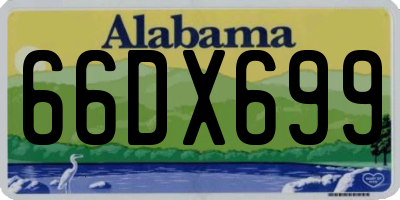 AL license plate 66DX699