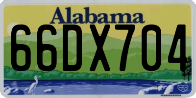 AL license plate 66DX704