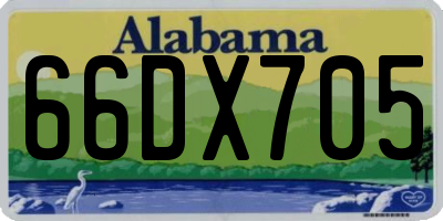 AL license plate 66DX705