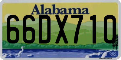 AL license plate 66DX710