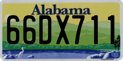 AL license plate 66DX711