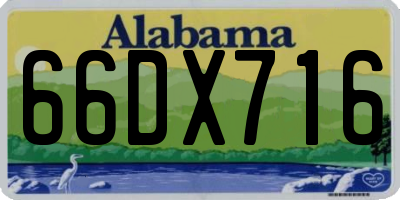 AL license plate 66DX716