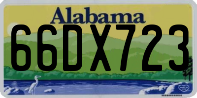 AL license plate 66DX723