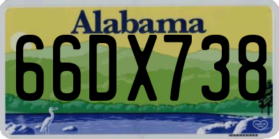 AL license plate 66DX738