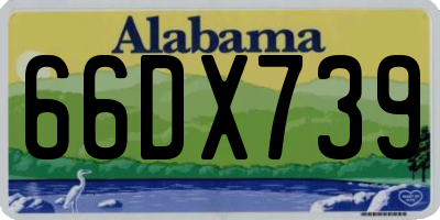 AL license plate 66DX739