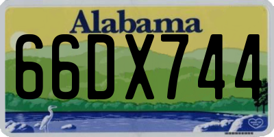 AL license plate 66DX744