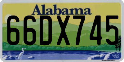 AL license plate 66DX745