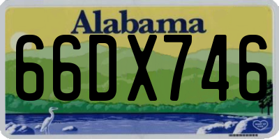 AL license plate 66DX746