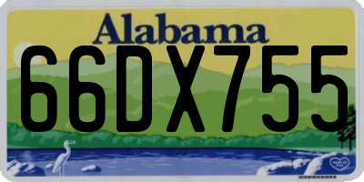 AL license plate 66DX755