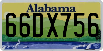 AL license plate 66DX756