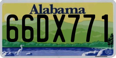 AL license plate 66DX771