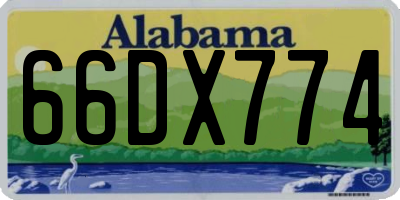 AL license plate 66DX774
