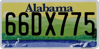 AL license plate 66DX775