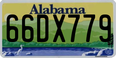 AL license plate 66DX779