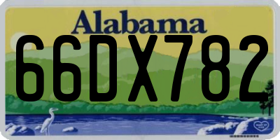 AL license plate 66DX782