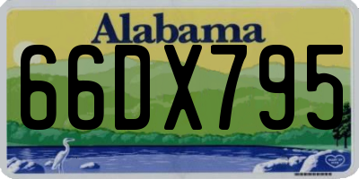 AL license plate 66DX795