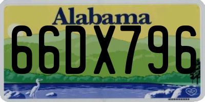 AL license plate 66DX796
