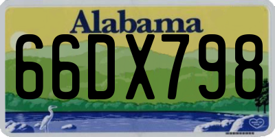 AL license plate 66DX798