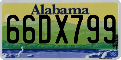 AL license plate 66DX799
