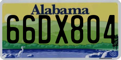 AL license plate 66DX804