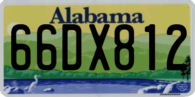 AL license plate 66DX812