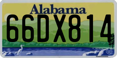AL license plate 66DX814