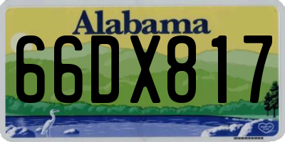 AL license plate 66DX817