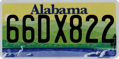 AL license plate 66DX822
