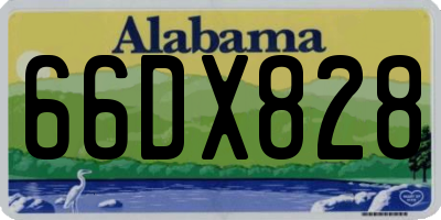 AL license plate 66DX828
