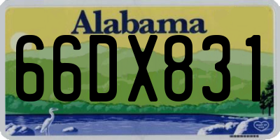 AL license plate 66DX831
