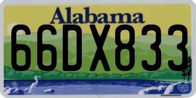 AL license plate 66DX833