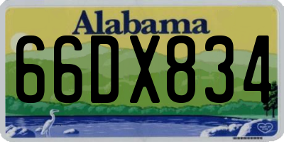 AL license plate 66DX834
