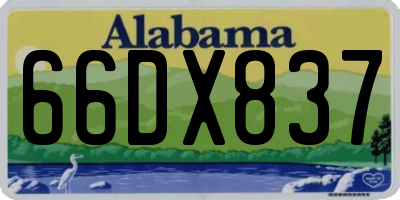 AL license plate 66DX837