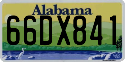 AL license plate 66DX841