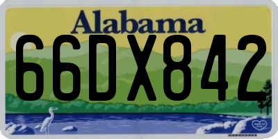 AL license plate 66DX842