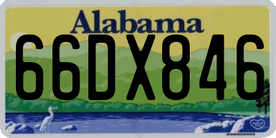 AL license plate 66DX846