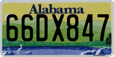 AL license plate 66DX847