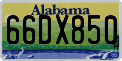 AL license plate 66DX850
