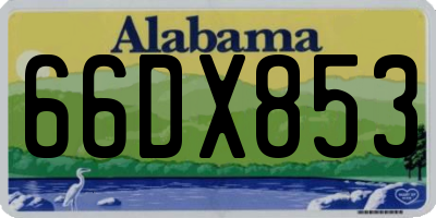 AL license plate 66DX853