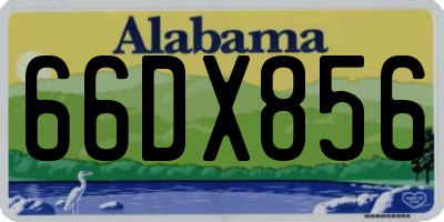 AL license plate 66DX856