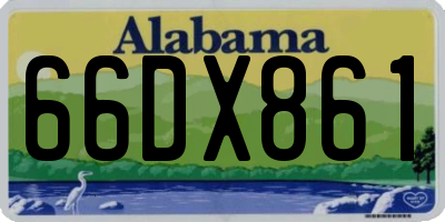 AL license plate 66DX861