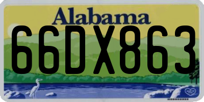 AL license plate 66DX863