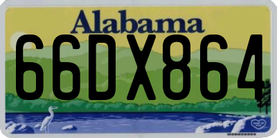 AL license plate 66DX864