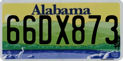 AL license plate 66DX873