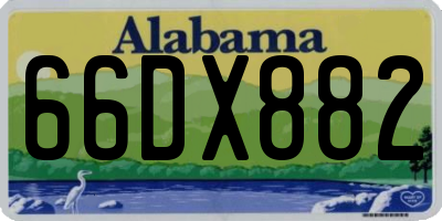 AL license plate 66DX882