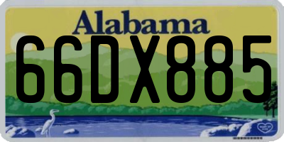 AL license plate 66DX885