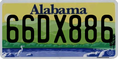 AL license plate 66DX886