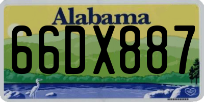 AL license plate 66DX887