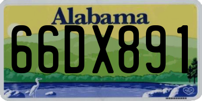 AL license plate 66DX891