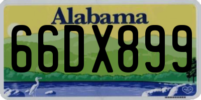 AL license plate 66DX899